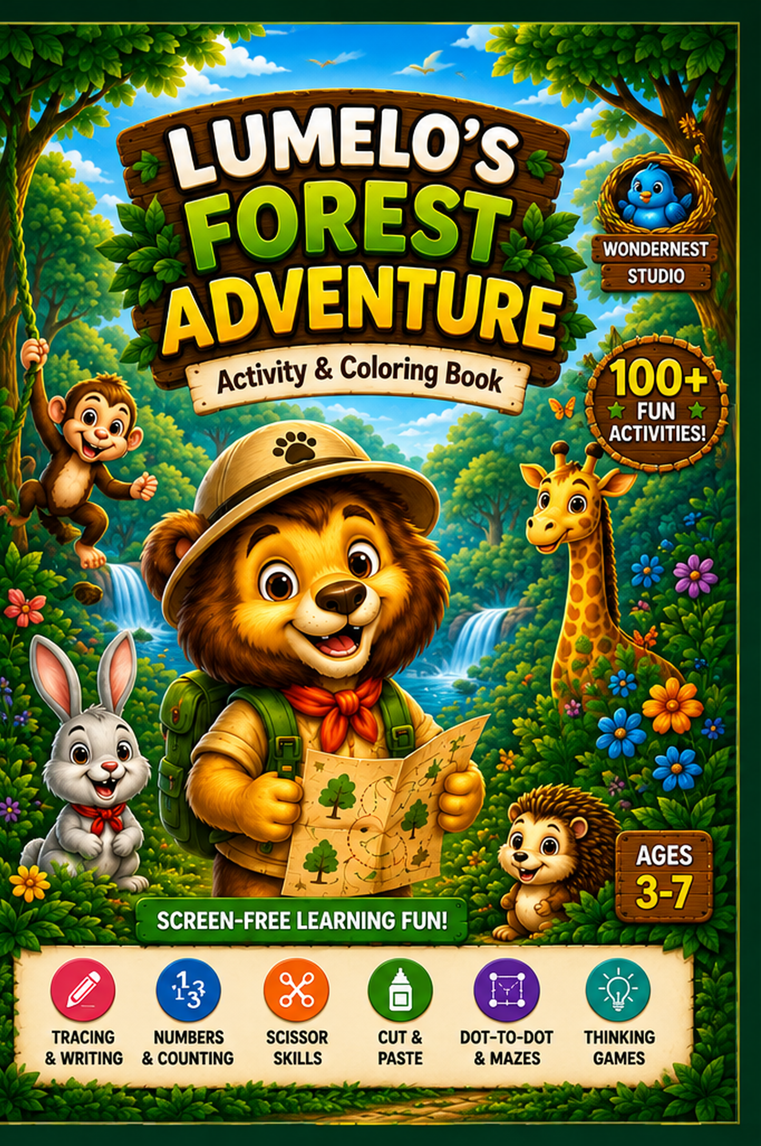 Lumelo's Forest Adventure coloring and activity book