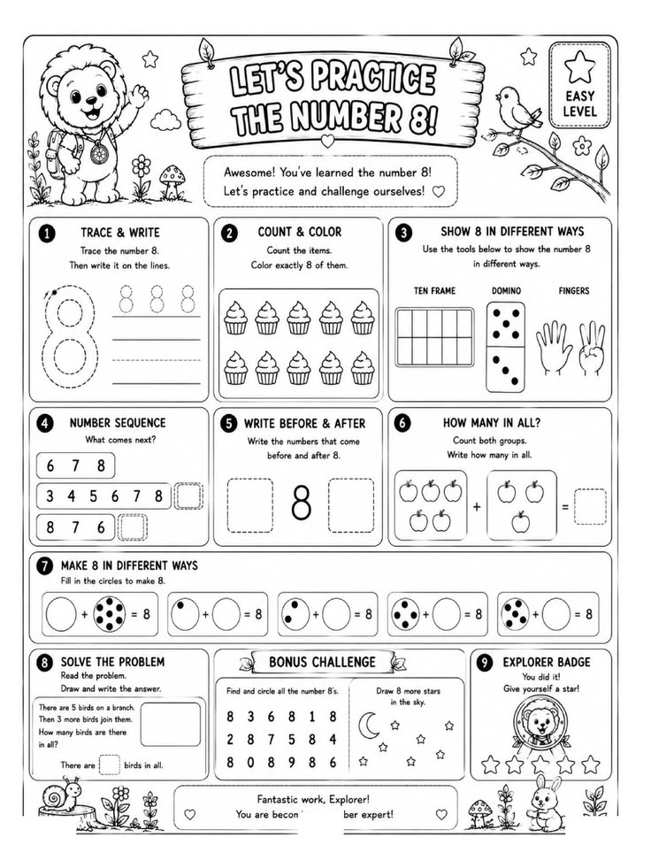 Number Tracing & Counting Practice for Preschoolers