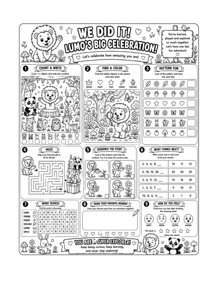 9 Activities in 1 Page — See What's Inside